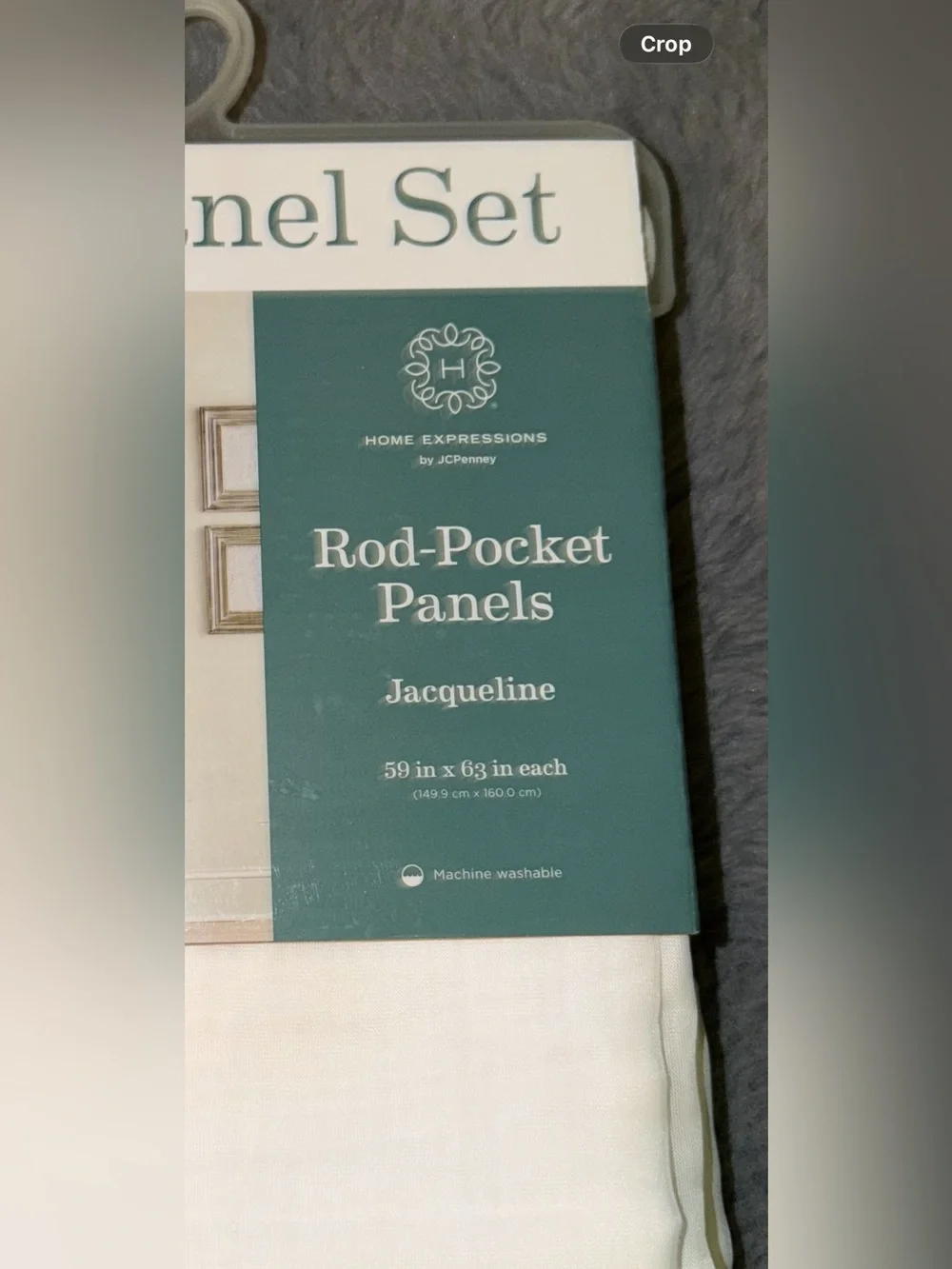 Expressions Sheer Rod-Pocket Curtain Panels - White (2-Pack) NWT